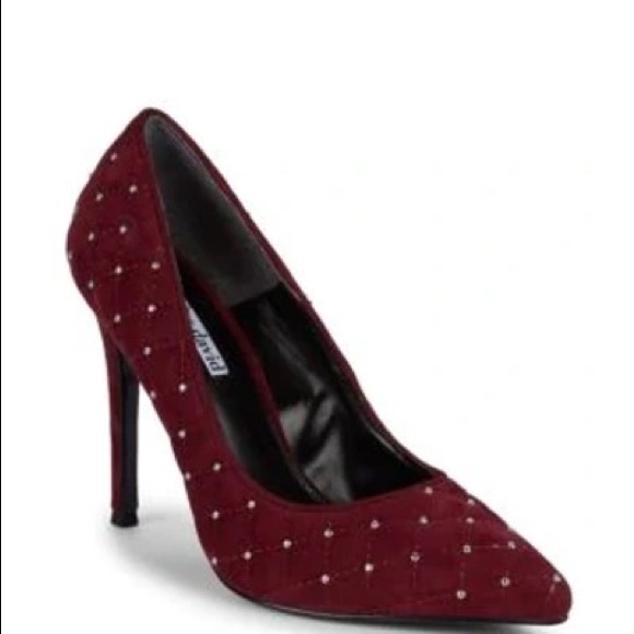 NWT Charles David Castle Studded Heels 5 Cabernet - Picture 12 of 12